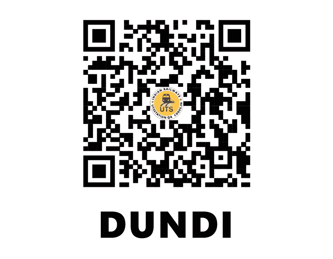UTS QR Code for DUNDI - DDCE (WC - MADHYA PRADESH)